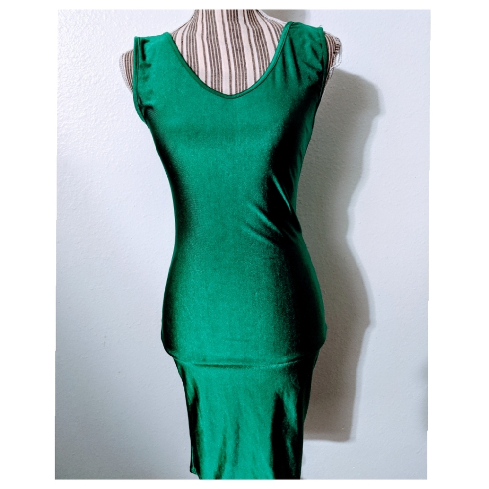Metallic green dress